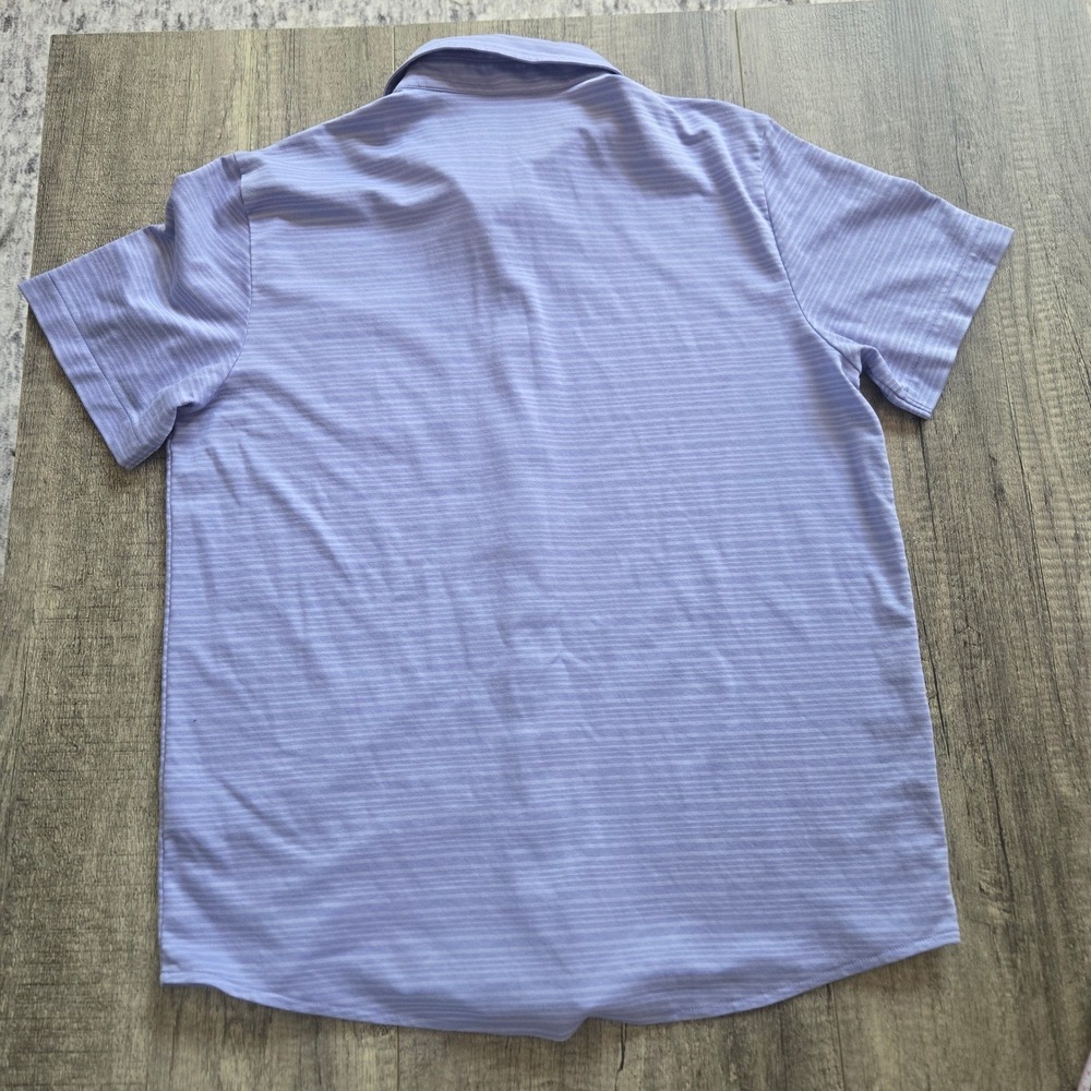 Travis Mathew Mens Short Sleeve Button Down Tip to City Shirt Purple  Size L - Picture 3 of 8